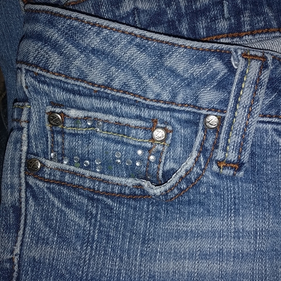 ZCO 5 26.5 Designer Crystal Logo Pocket Jeans - Picture 4 of 7